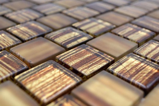 Mosaic tile Glass mosaic Crystal frosted glass brown clear frosted MOS78-CF85