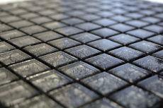 Hand-painted mosaic tile Translucent glass mosaic Crystal black structure MOS126-8BL17_m