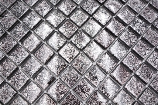 Glass mosaic mosaic tile silver anthracite black structure metal look MOS126-8BL17