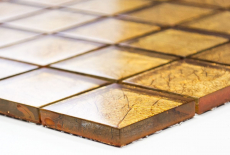 Hand-painted mosaic tile Translucent glass mosaic Crystal gold structure MOS120-0786_m