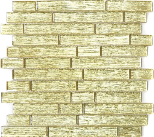 Hand-painted mosaic tile Translucent composite glass mosaic Crystal Chic gold MOS86-8CGO_m