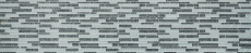 Glass mosaic rods mosaic tiles tile backsplash white gray anthracite flowers MOS86-8CFL