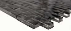 Glass mosaic rods mosaic tiles glitter gray anthracite black MOS87-MV708