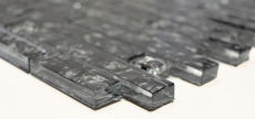 Glass mosaic rods mosaic tiles gray anthracite black MOS87-MV718