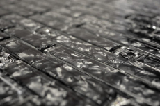 Glass mosaic rods mosaic tiles gray anthracite black MOS87-MV718