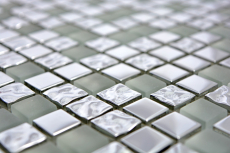 Hand-painted mosaic tile Translucent glass mosaic Crystal EP Silver glass frosted MOS92-0217_m