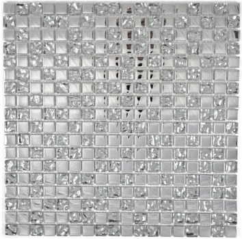 Hand pattern mosaic tile translucent glass mosaic Crystal EP silver glass BATH WC kitchen WALL MOS92-0218_m