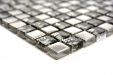 Hand pattern mosaic tile translucent glass mosaic Crystal EP silver glass BATH WC kitchen WALL MOS92-0218_m