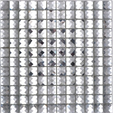 Glass mosaic diamond look mosaic tile silver tile backsplash kitchen MOS130-0208