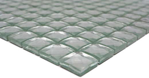 Glass mosaic diamond look mosaic tile silver tile backsplash kitchen MOS130-0208