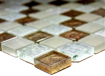 Lustre luxury deluxe glass mosaic mosaic tiles Crystal champagne gold MOS88-8LU80