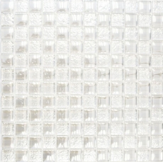 Hand-painted mosaic tile Tile backsplash Translucent white Glass mosaic Crystal chandelier white MOS88-8LU90_m