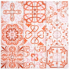 Hand-painted retro vintage mosaic tile Translucent red glass mosaic Crystal SWISS MOS68-Retro-SW_m