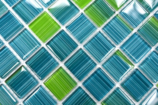 Glass mosaic mosaic tiles line yellow turquoise green pool mosaic pool mosaic MOS64-0509