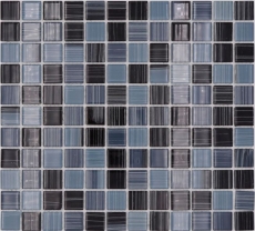 Glass mosaic mosaic tiles line anthracite black swimming pool mosaic pool mosaic MOS64-0302