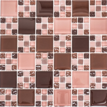 Hand-painted mosaic tile translucent bordeaux combination glass mosaic Crystal bordeaux bordeaux bordeaux bordeaux matt MOS78-1304_m