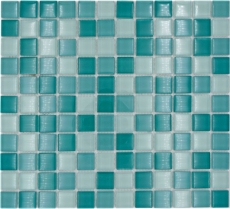 Glass mosaic mosaic tiles turquoise green BATH WC kitchen WALL tile backsplash MOS72-0602