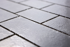 Glass mosaic mosaic tiles anthracite graphite black masonry bond Nero MOS68-0349L