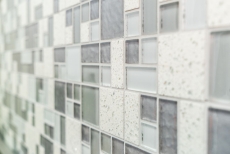 Artificial stone glass mosaic mosaic tiles composite white antique white light gray anthracite tile backsplash wall - MOS88-K990
