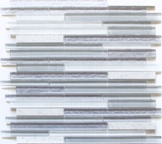 Hand-painted mosaic tile Translucent composite white Multistick glass mosaic Crystal Artificial white MOS86-MS90_m