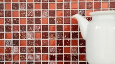 Artificial stone rustic mosaic tile glass mosaic resin dark red fire red BAD WC kitchen splashback tile mirror wall - MOS82-0906