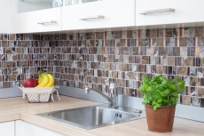 Marble glass mosaic mosaic tiles brown copper gray anthracite tile backsplash wall bathroom kitchen toilet - MOS88-1220