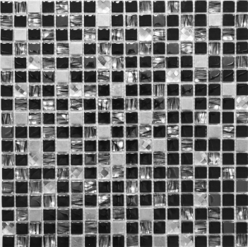 Glass mosaic natural stone mosaic tile stainless steel black tile backsplash kitchen tile bathroom - MOS92-0304