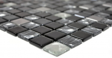 Mosaic tiles stainless steel glass mosaic anthracite silver black mosaic tile MOS63-CM-426