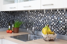 Mosaic tiles stainless steel glass mosaic anthracite silver black mosaic tile MOS63-CM-426