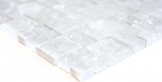Hand sample mosaic tile Translucent white combination glass mosaic Crystal stone white MOS87-v1411_m