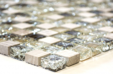 Hand-painted mosaic tile Translucent gray-green Glass mosaic Crystal stone gray-green MOS92-1052_m