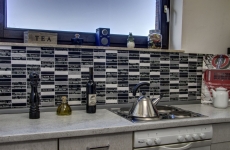 Rectangular mosaic tiles glass mosaic Urban Feeling frosted glass black white silver kitchen splashback bathroom - MOS87-39