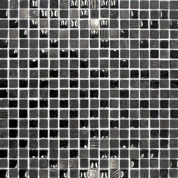 Glass mosaic natural stone mosaic tile dark gray black frosted glass relief marble tile backsplash - MOS83-HQ19