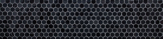 Hand-patterned mosaic tile Tile backsplash Translucent black Hexagon glass mosaic Crystal stone 3D black MOS11D-33_m