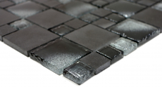 Hand-painted mosaic tile Translucent black combination glass mosaic Crystal stone black broken edge MOS88-0304_m