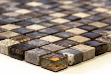 Mosaic tile Translucent beige brown Glass mosaic Crystal stone beige brown MOS92-1303_f