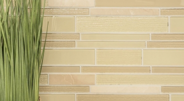Hand-painted mosaic tile Tile backsplash Translucent beige Composite glass mosaic Crystal stone beige MOS67-GV14_m