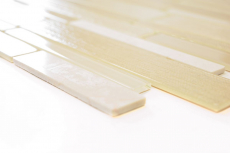 Hand-painted mosaic tile Tile backsplash Translucent beige Composite glass mosaic Crystal stone beige MOS67-GV14_m