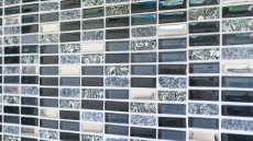 Rectangular mosaic tiles glass mosaic rods silver gray black anthracite natural stone kitchen splashback bathroom WC - MOS87-SM88