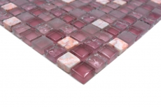 Glass mosaic natural stone mosaic tile marble rose pink BATH WC kitchen WALL tile backsplash - MOS92-1002