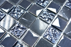 Natural stone rustic marble mosaic tile glass mosaic gray graphite black anthracite backsplash kitchen backsplash bathroom WC - MOS82-0208