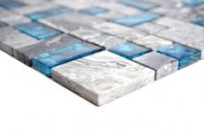 Natural stone glass mosaic marble mosaic tiles gray blue anthracite kitchen splashback tile back WC - MOS88-0404