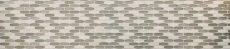 Hand-patterned mosaic tile Tile backsplash Translucent gray boat shape Glass mosaic Crystal stone gray MOS85-BM59_m