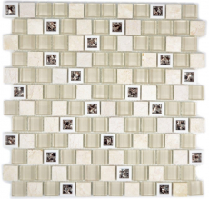 Hand sample mosaic tile Translucent plastic beige Glass mosaic Crystal stone beige MOS82BM-0115_m