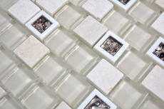 Hand sample mosaic tile Translucent plastic beige Glass mosaic Crystal stone beige MOS82BM-0115_m