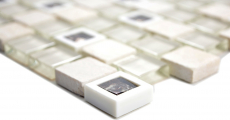 Hand sample mosaic tile Translucent plastic beige Glass mosaic Crystal stone beige MOS82BM-0115_m