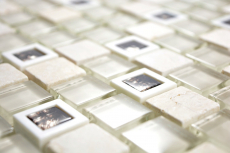 Hand sample mosaic tile Translucent plastic beige Glass mosaic Crystal stone beige MOS82BM-0115_m