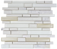 Hand sample mosaic tile translucent ceramic white composite glass mosaic Crystal stone ceramic white MOS87SO-0101_m