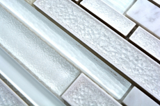 Hand sample mosaic tile translucent ceramic white composite glass mosaic Crystal stone ceramic white MOS87SO-0101_m