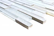 Hand sample mosaic tile translucent ceramic white composite glass mosaic Crystal stone ceramic white MOS87SO-0101_m